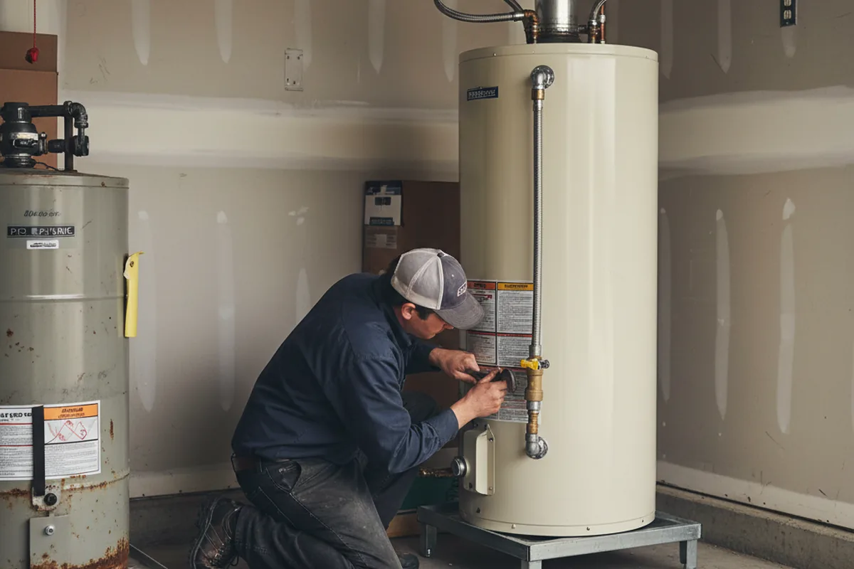 Water heater and shutoff valve replacement in Galt