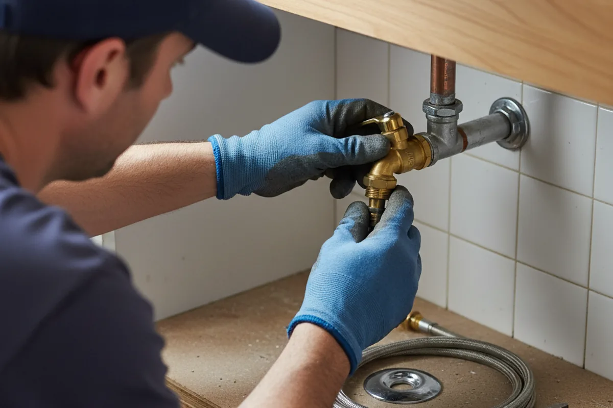 Shutoff valve and fitting work during Faucet and Fixture Repair in Galt